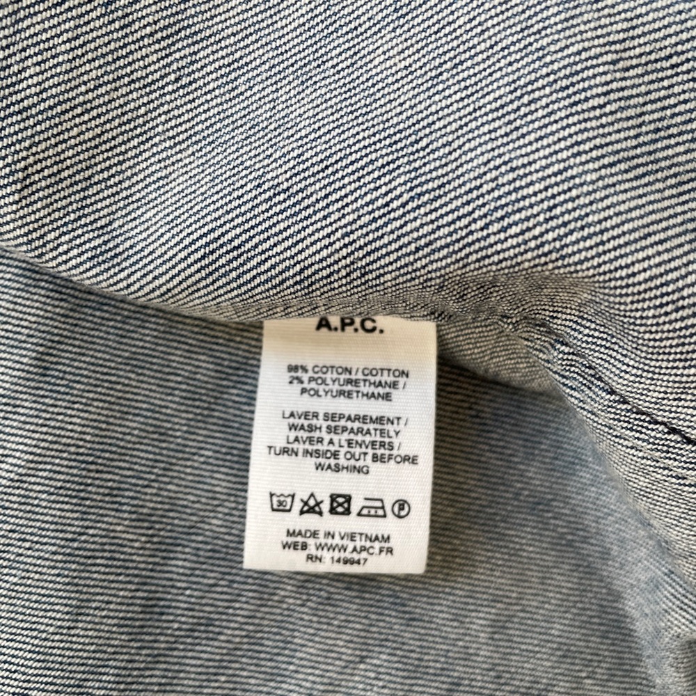 A.P.C. Washed Stretch New Denim Jacket - Picture 8 of 9